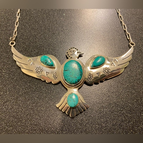 RARE Spell and the Gypsy Sterling / Turquoise falcon - Picture 2 of 7